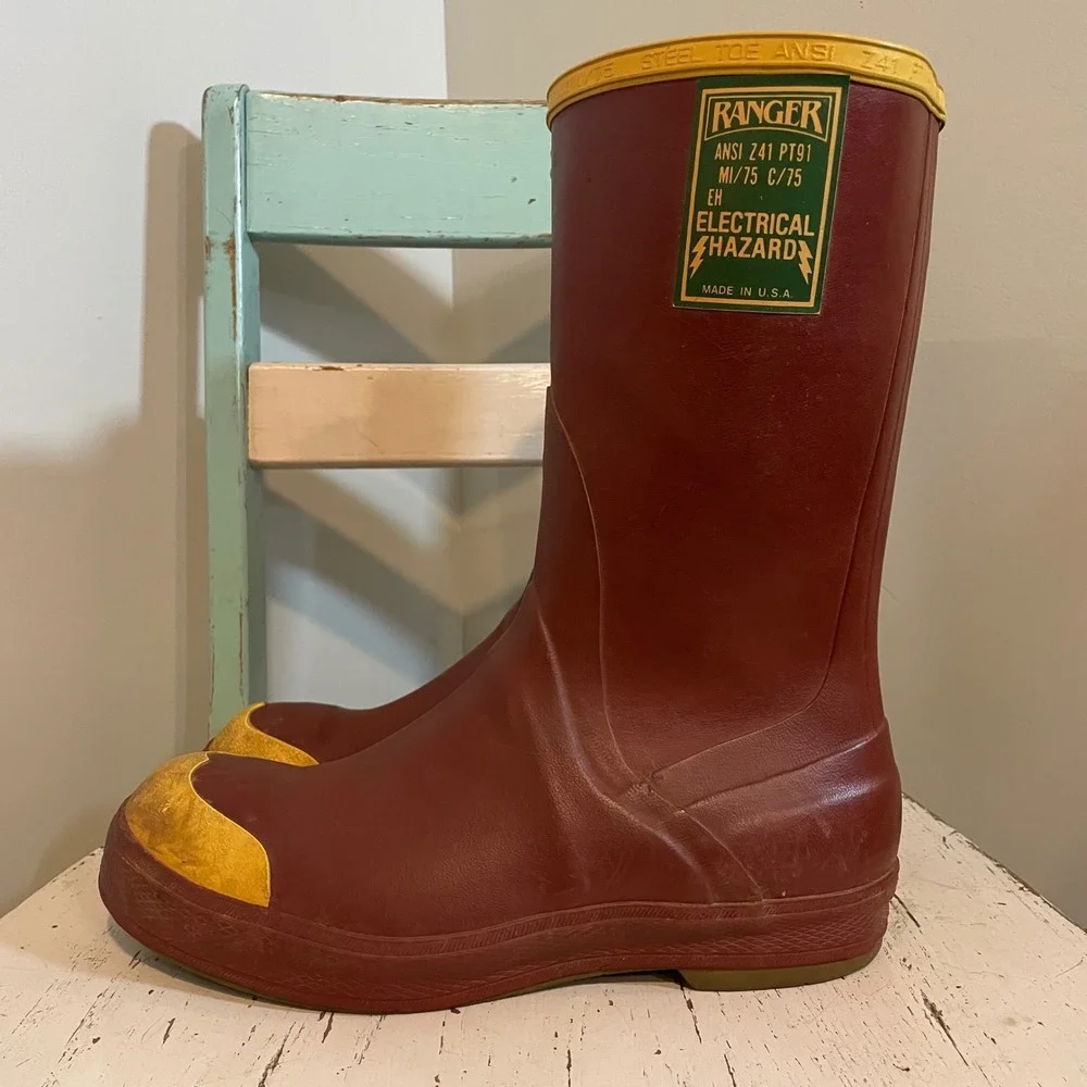 Ranger Honeywell Mens Steel Toe Electrical‎ Hazard Rubber Work Boots Sz 10 USA